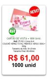 CARTÃO DE VISITA COUCHÊ VERNIZ TOTAL FRENTE E VERSO 300G