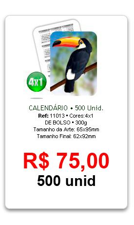 500 Calendarios de Bolso