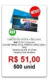 CARTÃO DE VISITA COUCHÊ VERNIZ TOTAL FRENTE E VERSO 300G